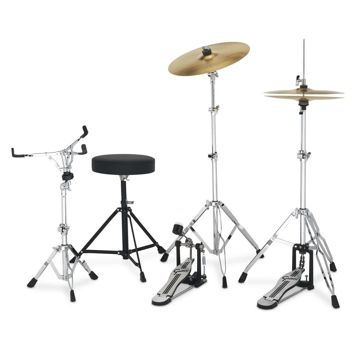 GRETSCH DRUMS RENEGADE 22 GREY SPARKLE BATTERIA STANDARD CON PIATTI E SGABELLO 2