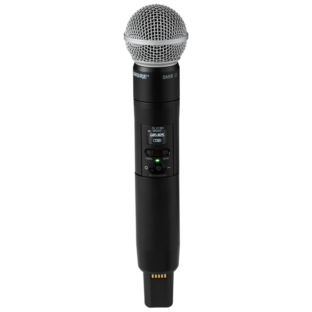 SHURE SLXD24D+ESM58 G65 RADIOMICROFONO PALMARE DIGITALE 2 CANALI SM58 470-606 MHZ 4