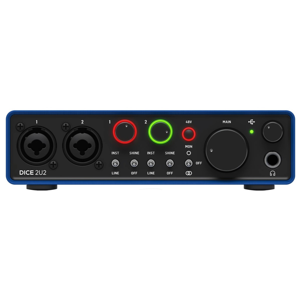 BEHRINGER DICE 2U2 INTERFACCIA AUDIO USB 24BIT 192KHZ PREAMPLIFICATORI MIDAS PHANTOM +48V 1