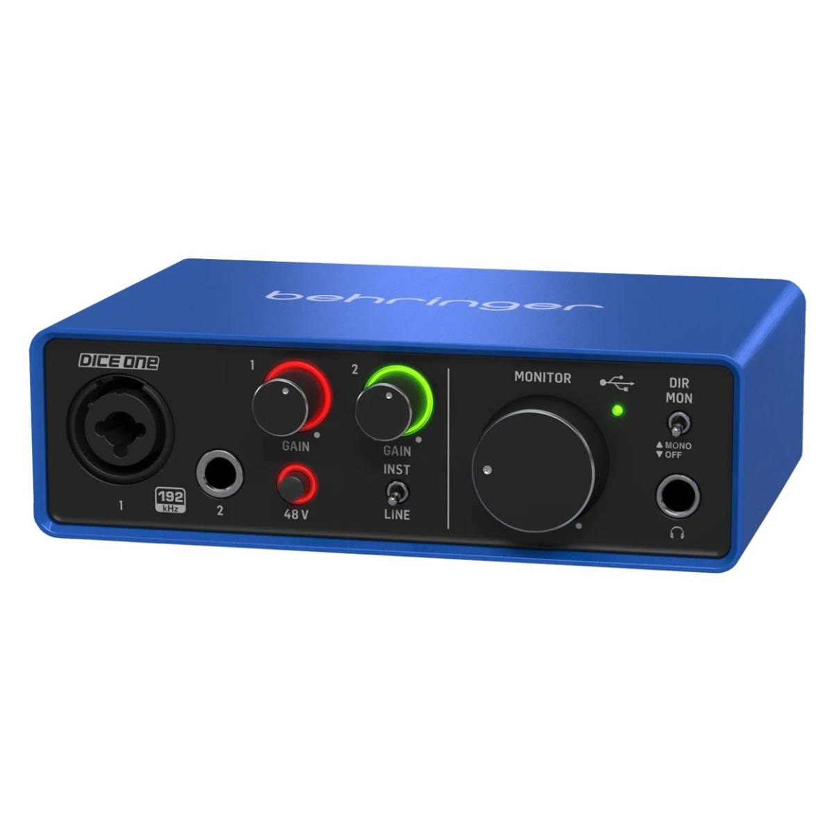 BEHRINGER DICE ONE 1U2 INTERFACCIA AUDIO USB 24BIT 192KHZ PREAMPLIFICATORI MIDAS PHANTOM +48V 1