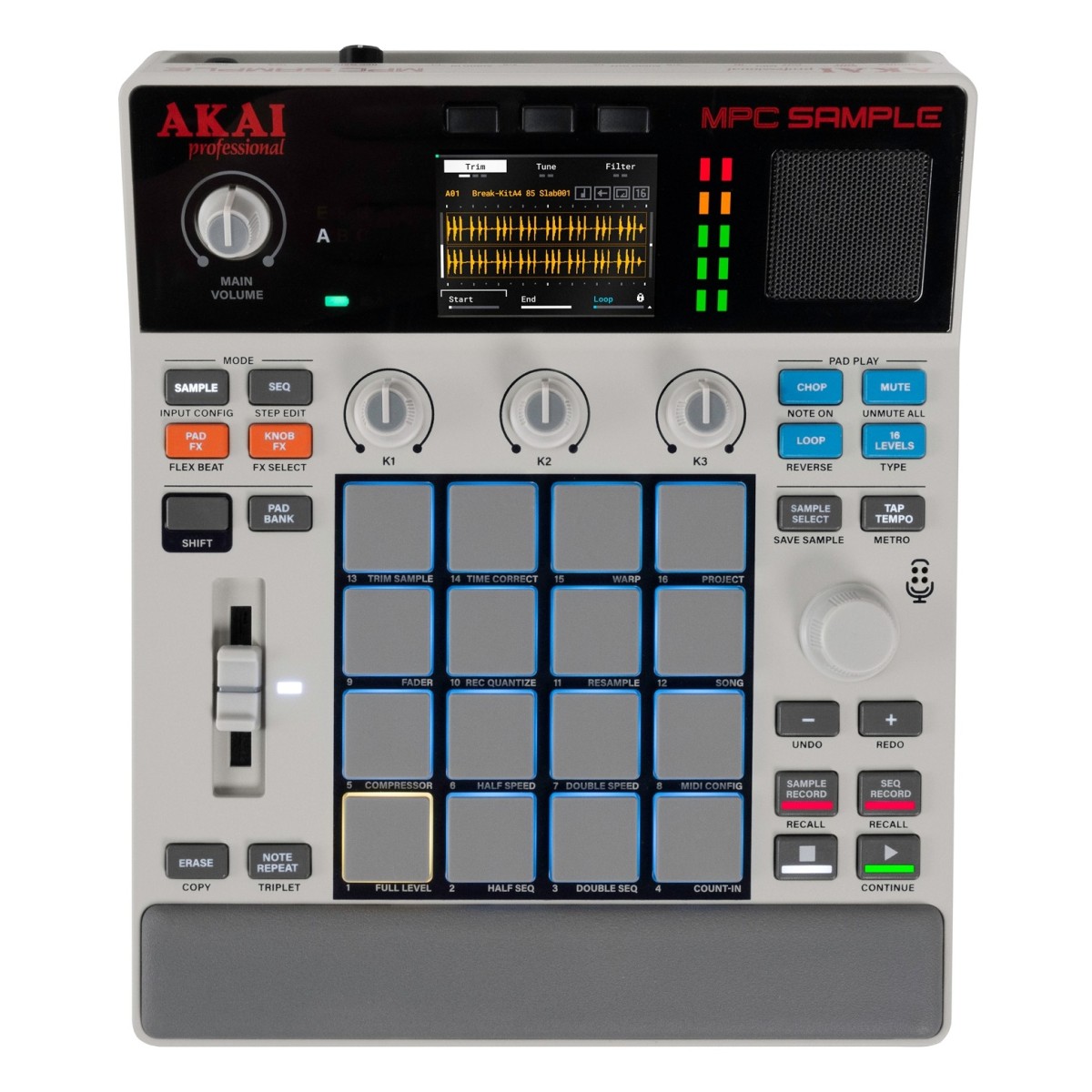 AKAI MPC SAMPLE CAMPIONATORE SEQUENCER STAND ALONE PAD RGB BATTERIA INTEGRATA 1