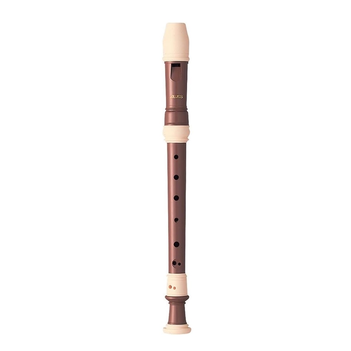 AULOS 104A FLAUTO DOLCE SOPRANO DITEGGIATURA TEDESCA 3 PARTI MARRONE 1