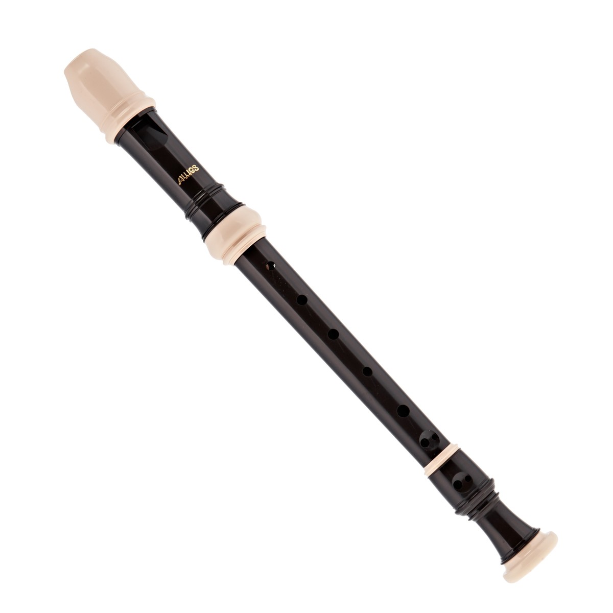 AULOS 503B SYMPHONY FLAUTO DOLCE SOPRANO DITEGGIATURA BAROCCA 3 PARTI MARRONE SCURO 1