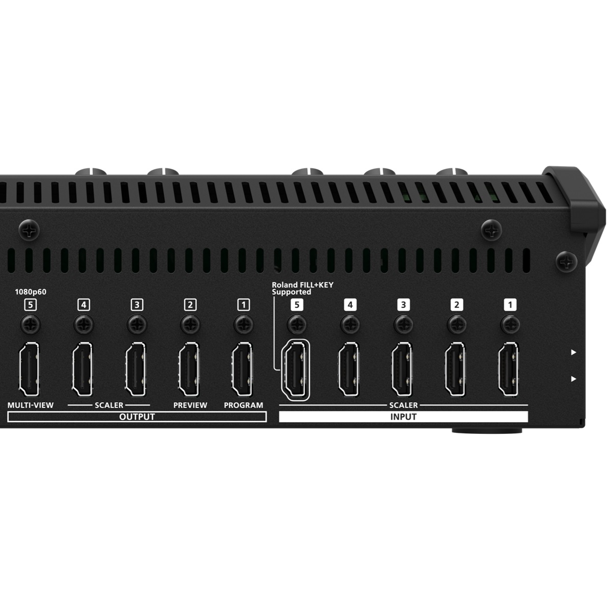 ROLAND V-1-4K MIXER VIDEO 4K-60P HDR HDMI 5-IN 5-OUT STREAMING USB FUNZIONE ROI 13