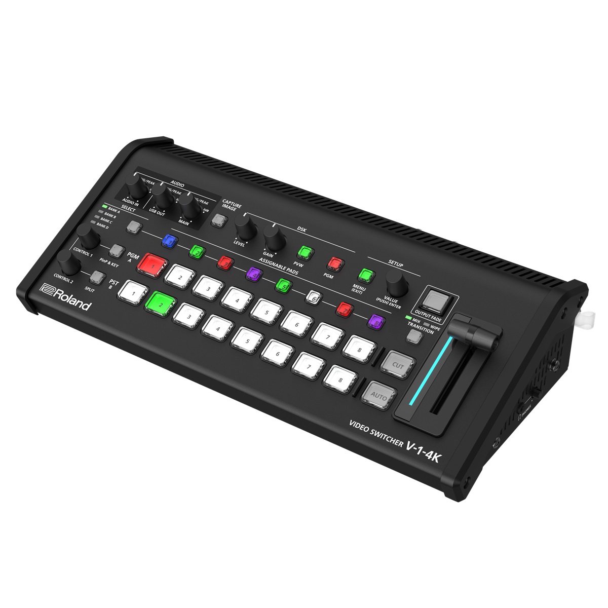 ROLAND V-1-4K MIXER VIDEO 4K-60P HDR HDMI 5-IN 5-OUT STREAMING USB FUNZIONE ROI 5