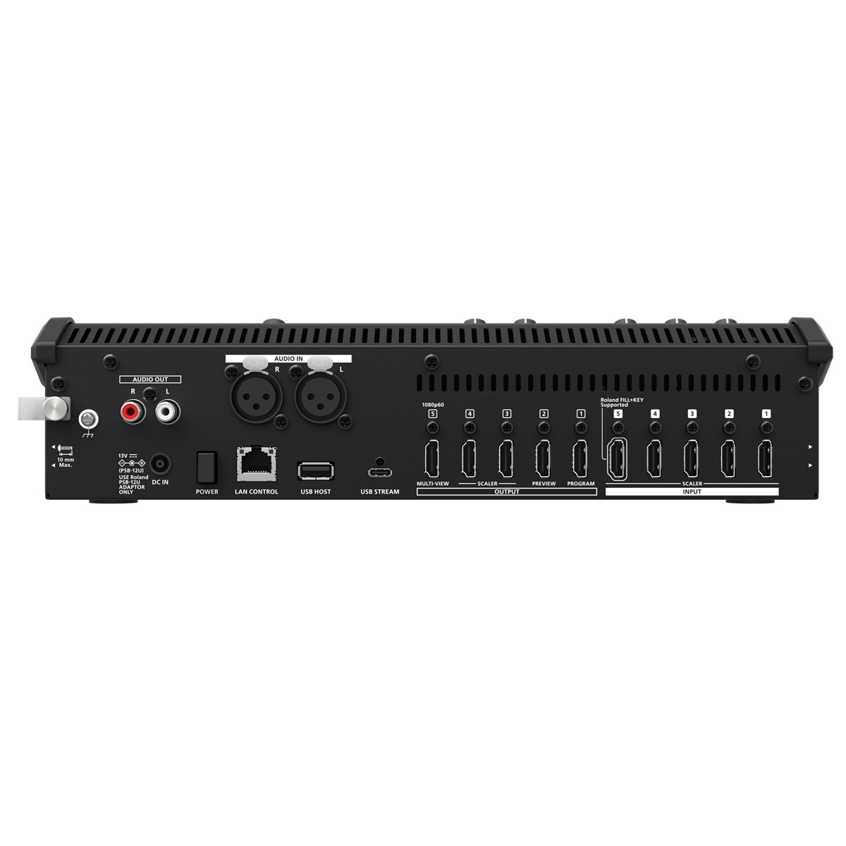 ROLAND V-1-4K MIXER VIDEO 4K-60P HDR HDMI 5-IN 5-OUT STREAMING USB FUNZIONE ROI 6