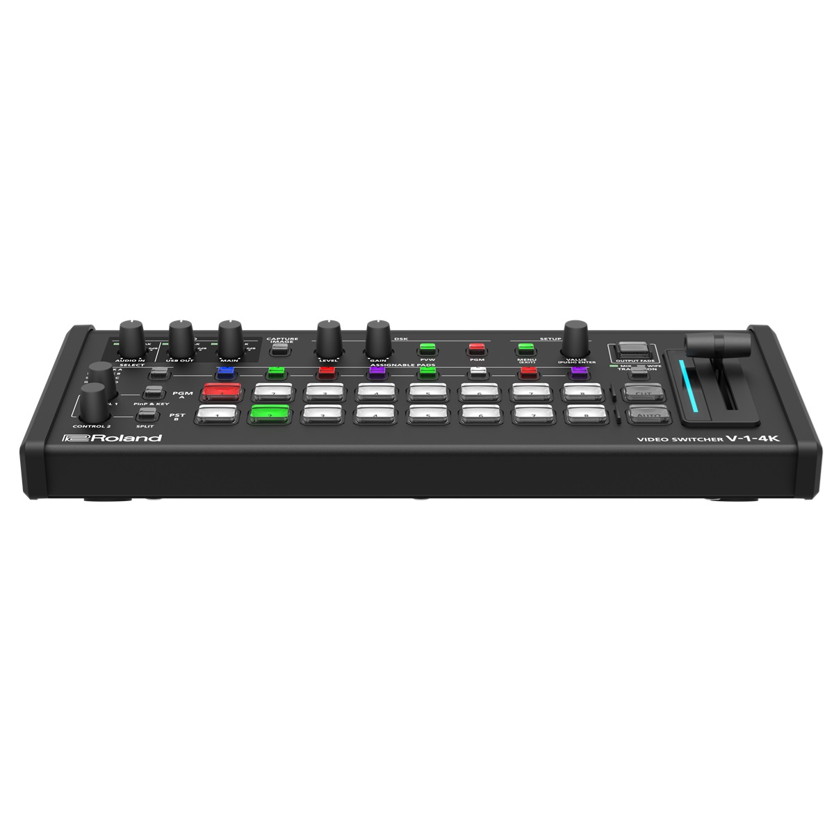 ROLAND V-1-4K MIXER VIDEO 4K-60P HDR HDMI 5-IN 5-OUT STREAMING USB FUNZIONE ROI 9