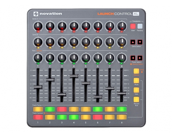 novation launchcontrol select buttons