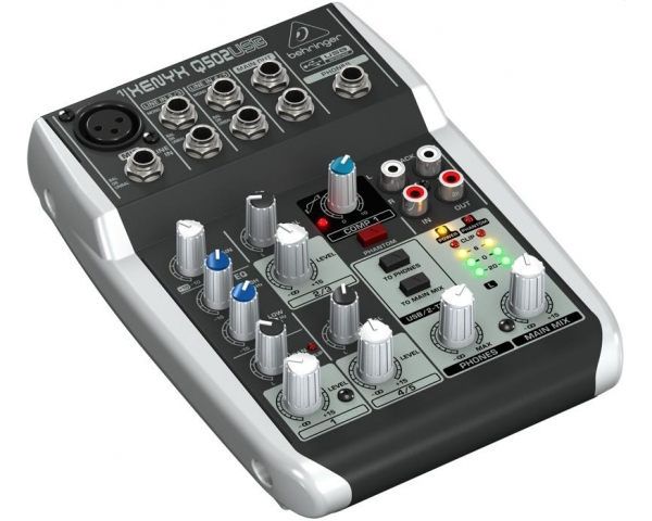 behringer xenyx q502usb audio mixer